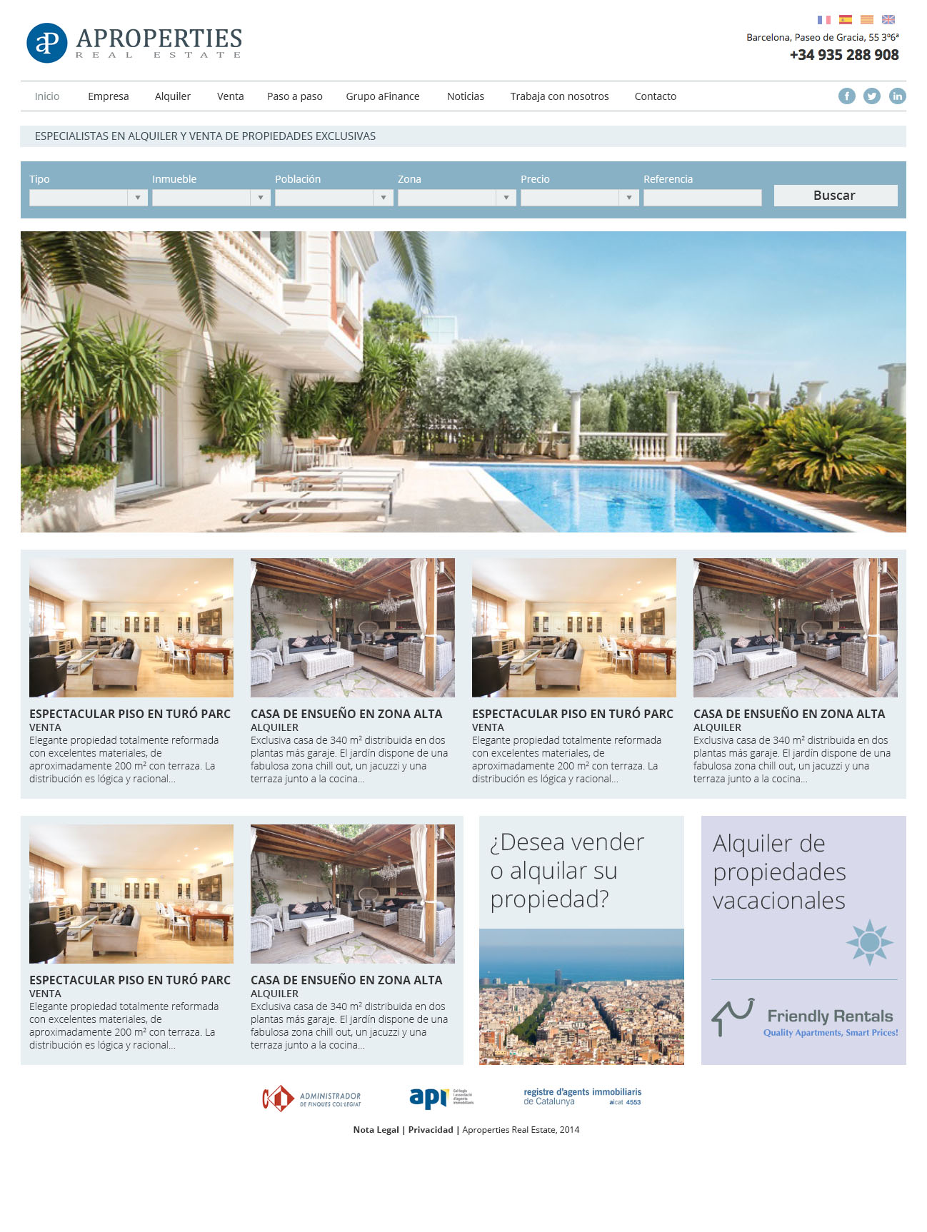 Aproperties Grafica Web Home