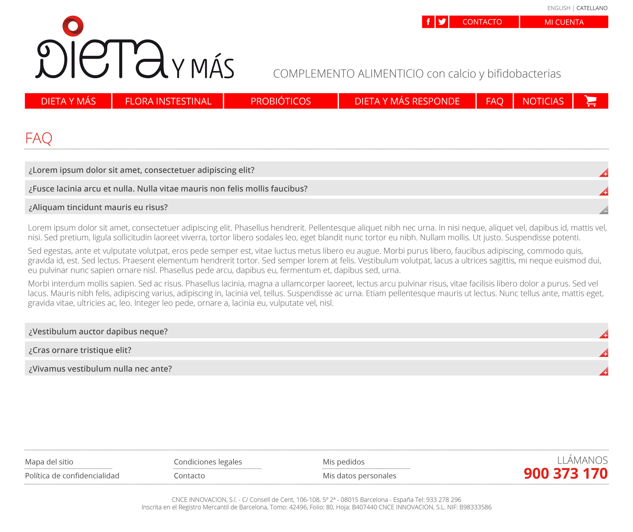 Dieta y mas FAQS