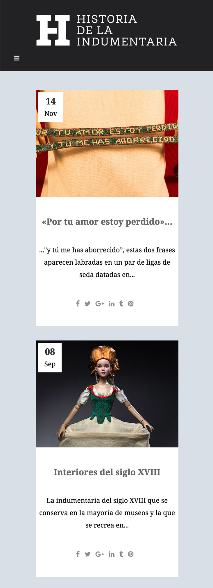 Historia de la Indumentaria Responsive